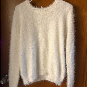 Mudd Soft White Fuzzy Sweater